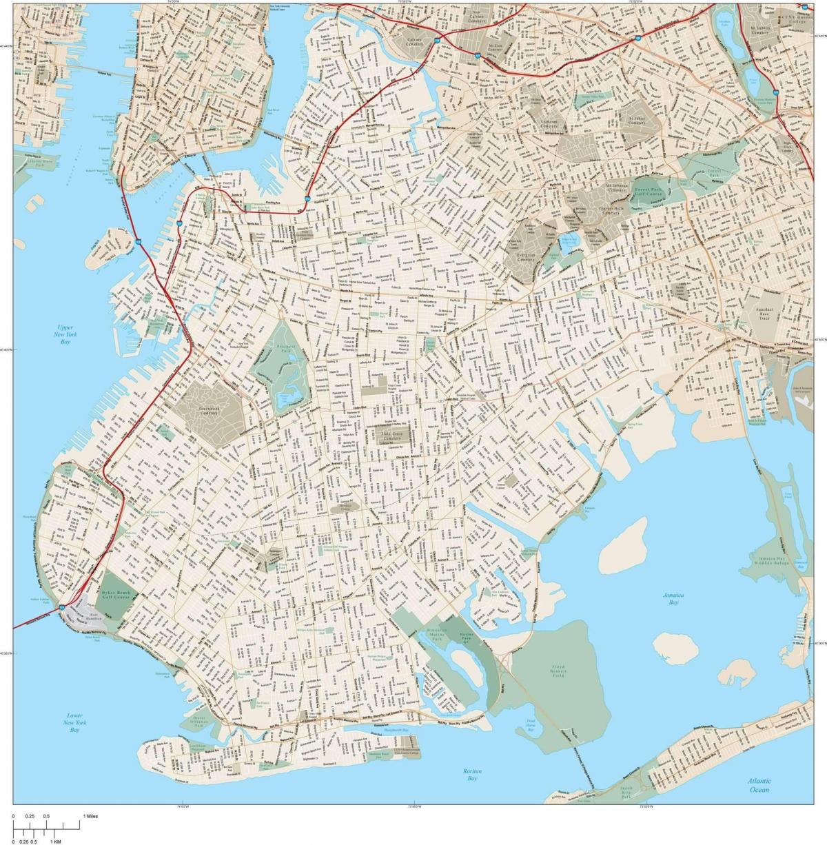 Brooklyn stadsplattegrond