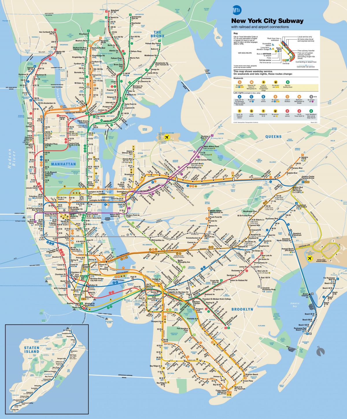 Brooklyn metro stations kaart