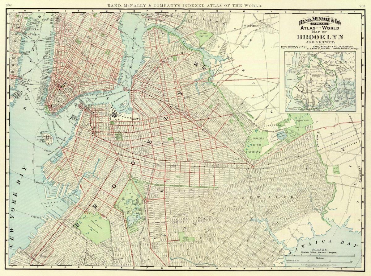 Brooklyn antieke kaart